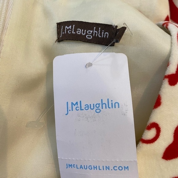 J. McLaughlin Kim Dress NWT Velvet Soft in Bavaria Print Size 0 Cream Red - Picture 5 of 9
